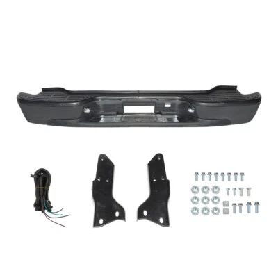 For 2000-2006 Chevrolet Tahoe Suburban GMC Yukon Black Steel Rear Step Bumper Foto 1 de 4
