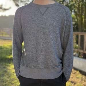 Suéter Billy Reid Para Hombres Gris Medio Manga Larga 100% Algodón Cuello Redondo - Imagen 1 de 20