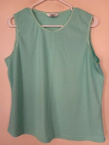 Alia Damen mintgrünes geripptes Top Shirt Tank Gr. PL - Bild 1 von 3