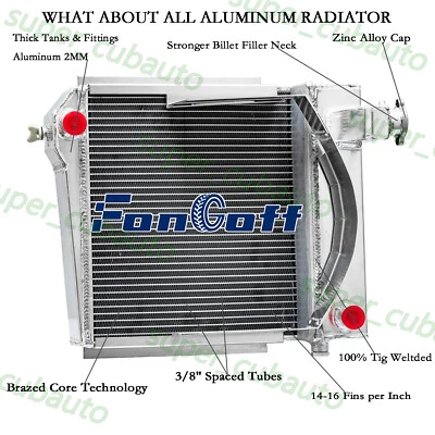 4 Rows Radiator For 1960-1967 Austin Healey Sprite to AH/MG Midget to MG MT - Image 1 of 4