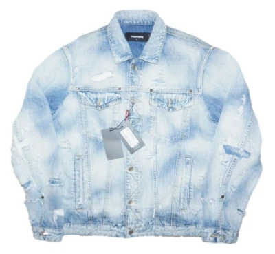 DSQUARED2 Chaqueta Denim Mod S74AM1358 Talla M Corte Holgado 100% Auténtico - Imagen 1 de 4