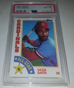 1984 Topps #389 Ozzie Smith All Star Card Graded PSA 8 NM Mint Low Pop - Picture 1 of 2