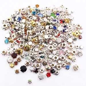 Shinny Strass Claw Flatback Button Fabric Beads Mixed Colors Buttons 50-100pcs