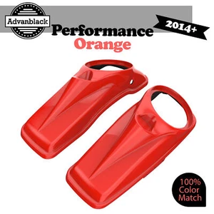 PERFORMANCE ORANGE For Harley Touring 14+ Advanblack 8" Saddlebag Speaker Lids - Picture 1 of 7