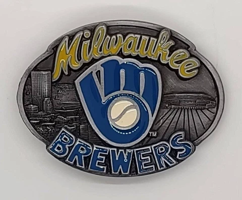 Vintage Milwaukee Brewers Belt Buckle Cover