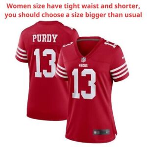 WOMEN Red Brock Purdy #13 San Francisco 49ers Jersey All Stitched 