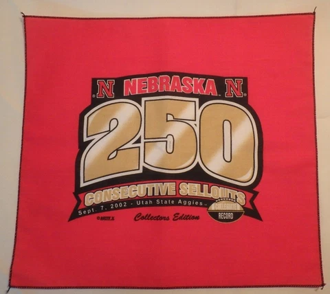 2002 Nebraska 250th Consecutive Sell Outs Football Cornhuskers Utah State Aggies Cover