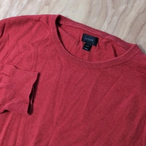 J Crew V Neck Sweater Mens XLT Tall Rusty Red Pullover Cotton Cashmere Blend - Picture 1 of 7