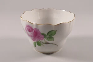 Meissen große Kumme oder kleiner Blumentopf rote Rose II. Wahl - Bild 1 von 7