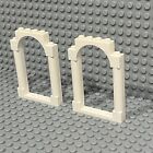 Lego 40066 Door Frame 1x6x7 Arched with Notches and Rounded Pillars  White QT=2