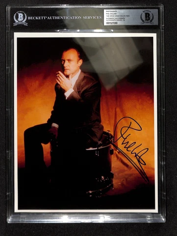Phil Collins Genesis IN-PERSON Signed 8X10 Photo Auto Grade 10 BAS Cover