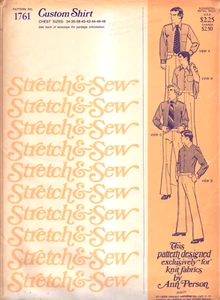 Stretch & Sew Pattern #1761 ~ Custom Shirt ~  Chest Sizes:  34-48 - Picture 1 of 5