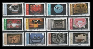 France 5203-5214 Masks like images  (12 USED Stamps issued 2017) - Picture 1 of 1