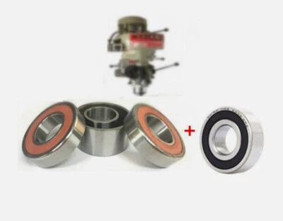 1Set Milling Machine Part R8 Spindle Bearings 7207D+6206 CNC Mill For Bridgeport - Image 1 of 4