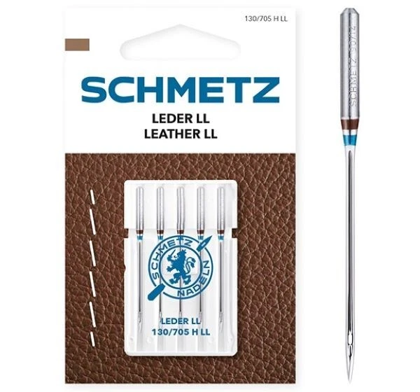 5 Leder-Nadeln Schmetz 130/705H LL  Flachkolben Stärken 80, 90 und 100 Leather - Bild 1 von 1