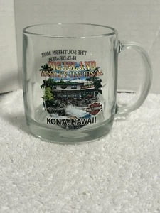 Harley Davidson Kona Hawaii Glass Coffee Tea Mug Cup Made In USA 3.75” RR - Picture 1 of 3
