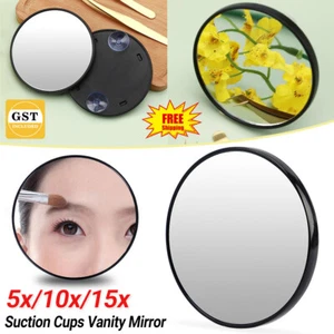 5/10/15X Magnifying Makeup Mirror Cosmetic Beauty Compact Shaving Round Suction - Picture 1 of 21