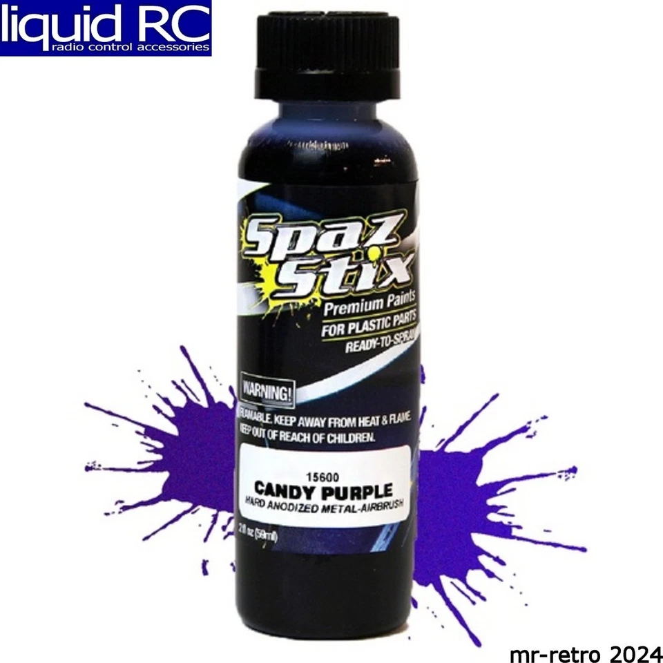 Spaz Stix 15600 Candy Purple Airbrush Ready Paint 2oz Bottle - Image 1 of 1