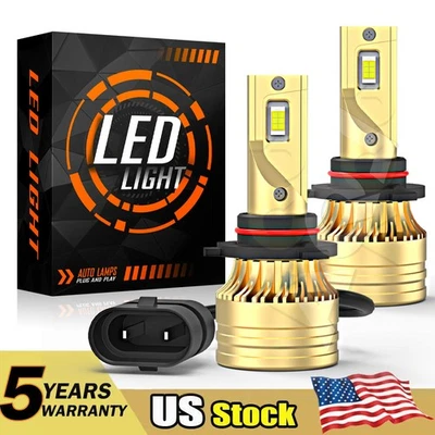 9012 LED Headlight Bulb High Low Beam Bright White For Jaguar F-Pace 2017-2019 - Image 1 of 4