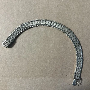 Vintage Taxco (MJ-87) Sterling Silber Modernist Armband Mexiko Chunky - Bild 1 von 10