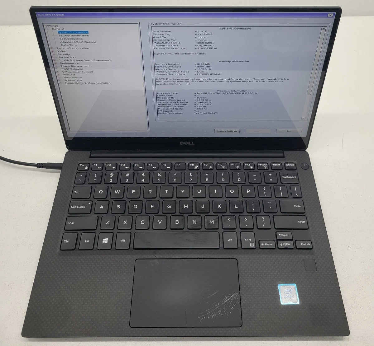 Dell XPS 13 9360 Intel Core i5 7th Gen. PC Laptops & Netbooks for