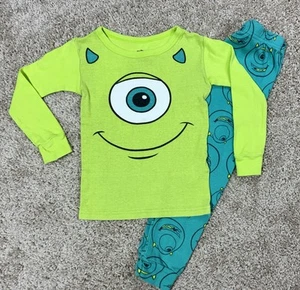Monster’s Inc Disney Pixar Mike Wazowski 2 Piece PJ Pajama Set 5T Shirt Pants - Picture 1 of 7