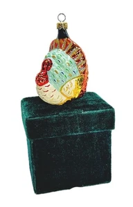 Polonaise Kurt Adler Glass Turkey Ornament Hand Blown Poland Thanksgiving - Picture 1 of 11