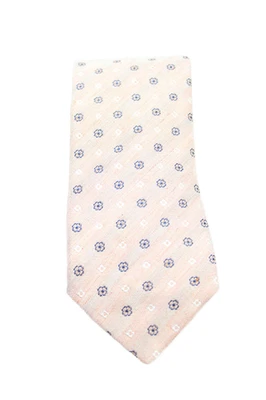 Canali мужской льняной шелк цветочный печать регулируемый классический галстук розовый один размер - Изображение 1 из 4