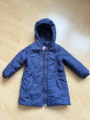 Übergang Jacke Gr.86/92 Blau mit Herzen Top Zustand - Bild 1 von 3
