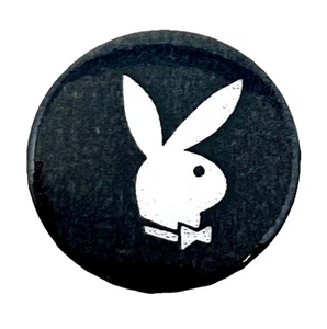 Playboy Bunny Vintage 1970s Round Black And White Pin Pinback Button - Picture 1 of 7