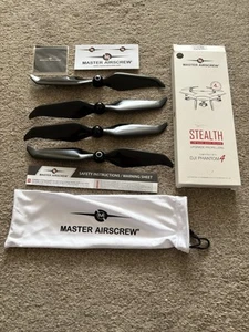 Master Airscrew Stealth Upgrade Propellers for DJI Phantom 4 Black 4 Pack - Picture 1 of 3