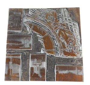 Bloque de impresión de cobre vintage sello de oficina de seguros de vida del gobierno de Nueva Zelanda - Imagen 1 de 6