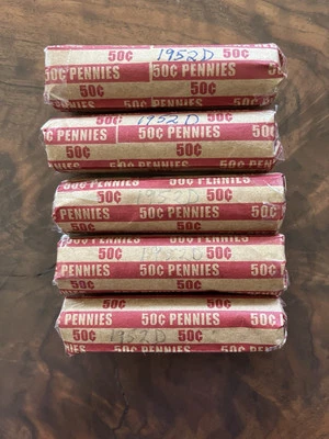 1552 D Lincoln Wheat Cent Rolls - Image 1 of 4