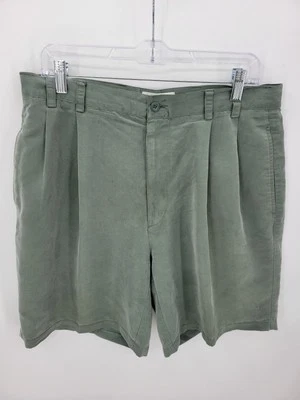 Arnold Palmer Shorts Mens 34 Green Pleated Golf Bermuda Preppy Everyday Outdoor - Image 1 of 4
