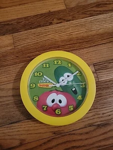  It's Time for Veggie Tales with Bob & Larry 8" Wall Clock Discontinued  - Picture 1 of 3