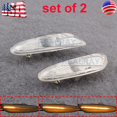 Juego de luces de señal LED dinámicas transparentes para BMW E90 E91 E92 E60 E61 E82 Foto 1 de 4