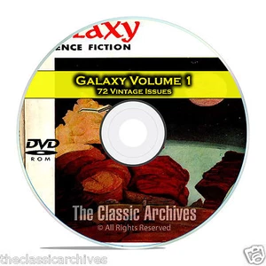 Galaxy, Vol 1, 72 Vintage Pulp Magazine, Golden Age Science Fiction DVD CD C55 - Picture 1 of 6