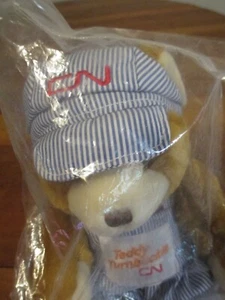 CN Teddy Turnbuckle Canadian National Railways Plush Bear Train Conductor NEW - Picture 1 of 4