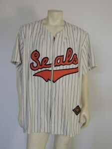 San Francisco Seals 1940 Home Jersey Wool Zipper Ebbets Field Flannels Size XL