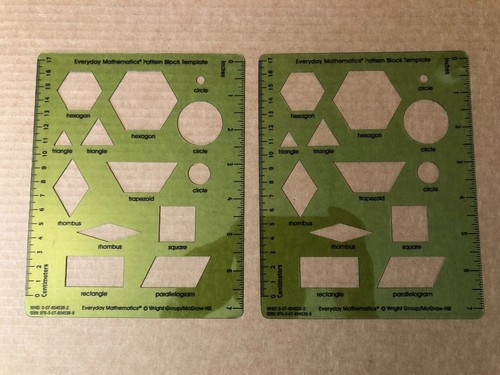 Everyday Mathematics Pattern Block Template (2 Pack) | eBay
