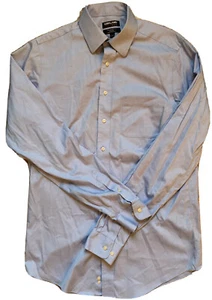 Kirkland Herren LS Hemd Large Tailored Fit blau 100% Baumwolle bügelfrei Knopfleiste - Bild 1 von 8