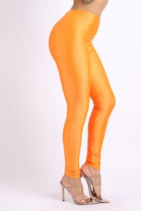 Women's Sexy Shiny Leggings High Waist Stretch Dance Yoga Party Neon pants - Picture 1 of 125