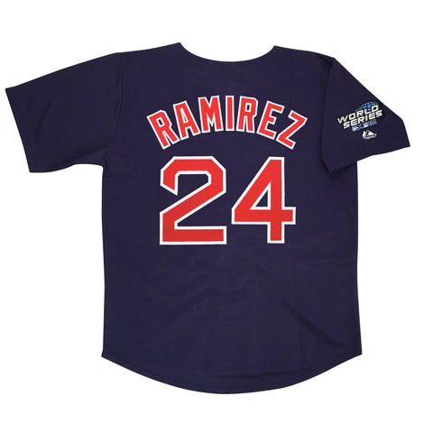 Manny Ramirez 2004 Boston Red Sox Alt Navy World Series Jersey Men's (S-3XL) Cover