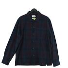 Farah Men's Shirt L Blue Checkered 100% Cotton Basic