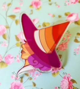 Pride Witch Acryl Pin - Lesbian Pride - Bild 1 von 2