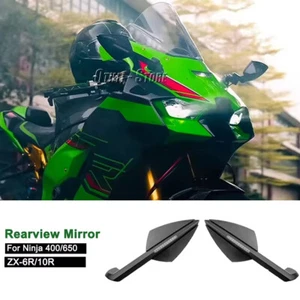 Espejos retrovisores para Kawasaki Ninja 400 ZX10R ZX6R Espejo lateral con luces LED - Imagen 1 de 9