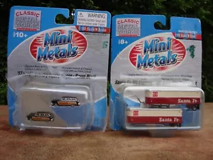 Santa Fe 32' Trailers and 1953 Ford Wagons Die Cast- 1:60 N scale by Mini Metals - Picture 1 of 9