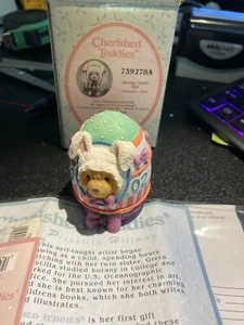 RARE VTG Cherished Teddies Bunny Outfit Egg Dated 2002 #739278A NEW UNDISPLAYED - Picture 1 of 3