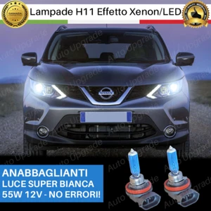 COPPIA LAMPADINE H11 PER NISSAN QASHQAI J11 EFFETTO XENON ULTRALUMINOSI - Foto 1 di 5