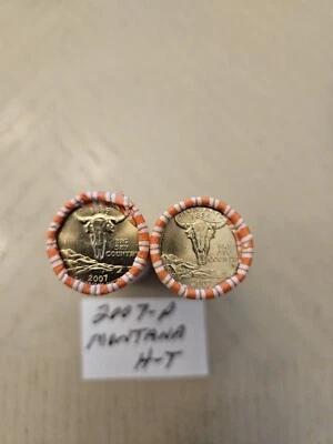 2007 P Montana State Quarters US Mint Uncirculated Bank Roll's x 2 - Image 1 of 3